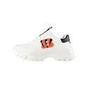 FOCO Womens NFL Team Glitter Big Logo Vintage White Chunky Sneakers
