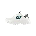 FOCO Womens NFL Team Glitter Big Logo Vintage White Chunky Sneakers