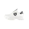 FOCO Womens NFL Team Glitter Big Logo Vintage White Chunky Sneakers