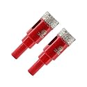 FOCSTOL Diamond Core Drill Bit - 2pcs 4/5''(20mm) Diamond Hole Saw with Round Shank for Porcelain Tile Ceramic Marble Granite