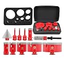 FOCSTOL Diamond Core Drill Bit Set - 12pcs (6/6/8/20/25/35/50/75/100mm+20mm Finger Milling Bit+50mm Beveling Chamfer Bit+SDS) Diamond Hole Saw Kit for Porcelain Ceramic Tile Marble Granite