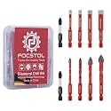FOCSTOL Diamond Drill Bits Set 10pcs, 3/16''-3/8'' Tile Drill Bit for Drilling Holes in Porcelain Ceramic Tile Marble Granite Glass, Drill Bits with 1/4 Inch Quick Change Hex Shank