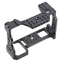 FocusFoto Camera Cage Video Filmmaking Stabilizer Rig Aluminium Alloy Extension Frame with Cold Shoe and 1/4" 3/8" Screw Mouting for Sony A9/ A7RIII/ A7III/ A7RM3/ A7M3/ A7R3 Camera