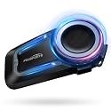 Fodsports FX7 Motorcycle Bluetooth Headset, 10-Rider Mesh Group Helmet Intercom Communication System, 40mm HiFi Speakers, Smart APP, Audio Multitasking, Music Share, Music EQ, FM, IP67, 1 Pack