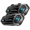 Fodsports M1-S Air Motorcycle Helmet Bluetooth, 4 Riders Motorbike Intercom Headset with Music Sharing, 1000 m Helmet Communication Systems, Quick Pairing/FM Radio/Handsfree/Stereo Music(2 Pack)