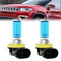 Fog Light Bulbs Fit For Jeep Compass 2014-2018, H11 Fog Lights Halogen Bulb, 6000K White Light, Plug and Play, Pack of 2