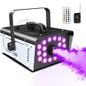 Fog Machine Halloween Outdoor 1200W with 18 LED Lights, Smoke Machine Fog