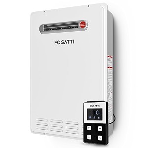 fogatti propane gas tankless water heater - outdoor installation 81 gpm 180000 btu white instant hot water heater instagas premium 180s series