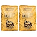 FOGO Premium Hardwood Lump Charcoal, Natural, Large Sized Lump Charcoal for Grilling and Smoking, Restaurant Quality, 17.6 Pound Bag, 2-Pack