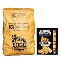 FOGO Premium Hardwood Lump Charcoal, Natural Large Sized Lump Charcoal, 17.6 Pound Bag and FOGO Fogostarters Natural Fire Starters, 30 Count Box, Bundle