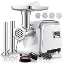 FOHERE 5 in 1 Meat Grinder for Home Use 3000W Max Heavy duty