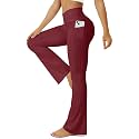 FOHOFO Yoga Pants Women, Flare Leggings for Women with Pockets Crossover High Waisted Bootcut Yoga Pants