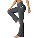 FOHOFO Yoga Pants Women, Flare Leggings for Women with Pockets Crossover High Waisted Bootcut Yoga Pants