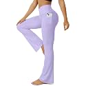 FOHOFO Yoga Pants Women, Flare Leggings for Women with Pockets Crossover High Waisted Bootcut Yoga Pants