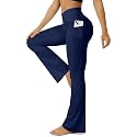 FOHOFO Yoga Pants Women, Flare Leggings for Women with Pockets Crossover High Waisted Bootcut Yoga Pants