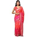Foil Ethnic Motif Printed Bhagalpuri Silk Prestitched Ready To Wear Saree
