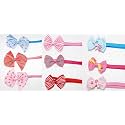FOK 3 Pairs Multi Color Mini Clutchers &amp; 3 Pc Elastic Headbands For Babies (Random Design)