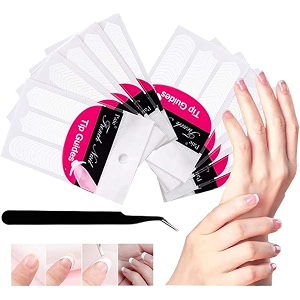 fok set of 10 sheet nail art decoration french manicure nail art tip stickertip guide 3 style
