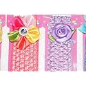 FOK Set Of 2 Multi Color Crochet Style Elastic Hair Ties For Babies &amp; Kids (Random Design)