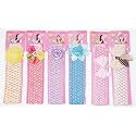 FOK Set Of 6 Multi Color Crochet Style Elastic Hair Ties For Babies &amp; Kids (Random Design)
