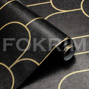 fokrim 1000 cm x 45 cm waterproof decorative vinyl wallpaper black