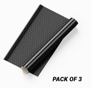 fokrim 300 cm x 45 cm waterproof decorative vinyl wallpaper black pack of 3