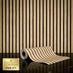 fokrim 200 cm x 45 cm waterproof decorative vinyl wallpaper brown