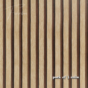 fokrim 300 cm x 45 cm waterproof decorative vinyl wallpaper brown pack of 3