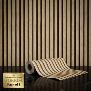 fokrim 500 cm x 45 cm waterproof decorative vinyl wallpaper brown