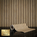 FOKRIM 500 cm x 45 cm Waterproof Decorative Vinyl Wallpaper (Brown)