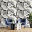 FOKRIM 200 cm x 60 cm Waterproof Decorative Vinyl Wallpaper (Grey)