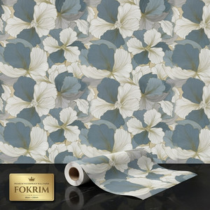 fokrim 300 cm x 45 cm waterproof floral  botanical vinyl wallpaper