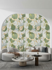 fokrim 300 cm x 45 cm waterproof floral  botanical vinyl wallpaper