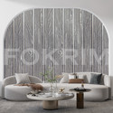 FOKRIM 500 cm x 45 cm Waterproof Decorative Vinyl Wallpaper (White)