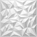 FOKRIM Wall Panels 3D White Diamond Design