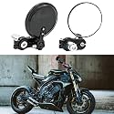 Foldable Bar End Motorcycle Mirrors, Universal Round 7/8" Handle Rear View Side Mirrors Compatible with Honda Grom, Yamaha, Kawasaki, Suzuki and More