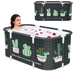 bath tub for adult for bathroom tub for home spa maintains hot amp cold temperature drainage hole thickened layer for hot and ice bath tub for adults black