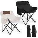 Foldable Chair for Travelling, Side Pocket with Easy to Carry Portable Foldable Chair for Camping, Travel & Beach, Comfortable Seating Outdoor Or Indoor Use Travelling Chair (Pack of 1)