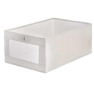 allwin houseware w closet organizers and storage 1 pack foldable closet storage bins linen wardrobe baskets with clear window for organizing clothing jeans shelves