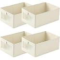 Closet Organizers And Storage, 4 Pack Closet Storage Bins Linen Closet Baskets for Cupboard Organization Foldable Wardrobe Organizer Bins with Clear Window For Organizing Clothing, Jeans, Shelves
