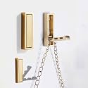 Foldable Coat Hooks 2 Pack,Heavy Duty Wall Hooks for Hanging Coats Towels Backpacks Bags Brushed Gold Towel Hooks for a Functional Home (Gold, 2)
