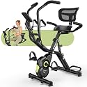 Foldable Exercise Bike, 8-Level Magnetic Stationary Bike for Home Gym