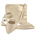 Foldable Flats for Women, Ankle Strap Purse Shoes for Wedding &amp; Travel