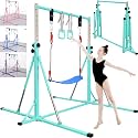 FC FUNCHEER Foldable Gymnastics Bar,5FT Horizontal bar,Adjustable Kids Training bar for Kids Ages 3-15,Kids Gymnastics bar,Triangle Stable Structure-Gym Equipment for Home