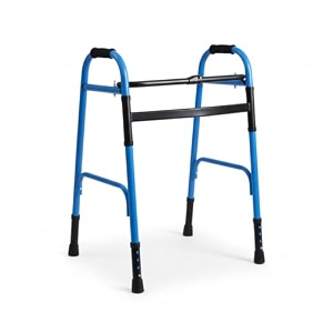 foldable lightweight walker for adults amp seniors  height adjustable durable walking support for men amp women  portable mobility aid for home care use  mild steel frame