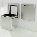 Foldable Metal Wall-Mounted Shoe Changing Stool with Soft Pad - Multifunctional Hidden Footstool Chair, Space-Saving Invisible Pull-Out Bench for Entryway and Home Use