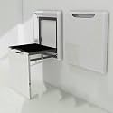 Foldable Metal Wall-Mounted Shoe Changing Stool with Soft Pad - Multifunctional Hidden Footstool Chair, Space-Saving Invisible Pull-Out Bench for Entryway and Home Use