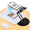 Foldable MTG Trading Card Scanner Stand,Carbon Steel Phone Holder Includes 50 Standard Size Card Sleeves and Scanning Pad,Ideal for Quickly Scan and Price Check,Available for ManaBox