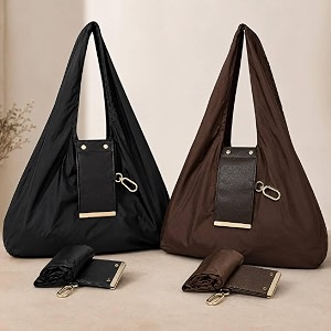 Foldable Reusable Shopping Bag with Portable Storage