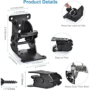 foldable self lock hinges heavy duty folding brackets with screws lock extension support for table legbed legworkbenchlaundry garage boats furniture 2